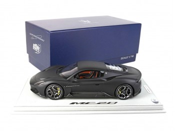 Maserati MC20 BBR Models 1/18 P18191MBST Audace Matt Black display case