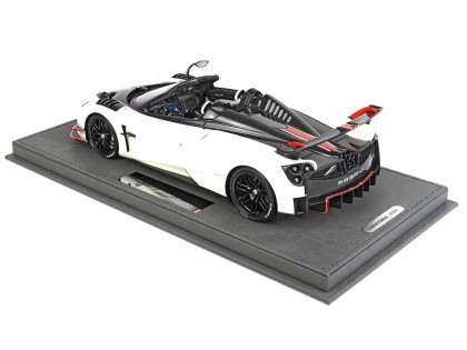 Pagani Huayra Roadster BC BBR Models 1/18 P18159E Metallic Pearl White with display case 2