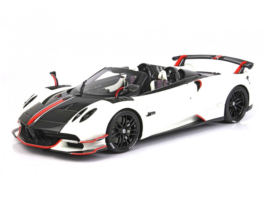Pagani Huayra Roadster BC BBR Models 1/18 P18159E Bianco Perla Metallizzato con vetrina
