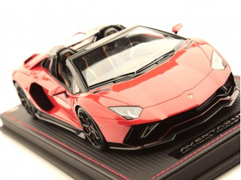 Lamborghini Aventador LP 780-4 Ultimae Roadster MR Collection 1/18 LAMBO051C Arancio Xanto con pack carbonio con vetrina