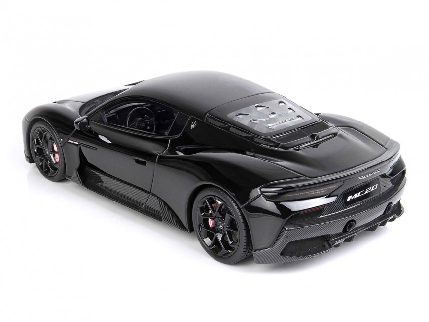 Maserati MC20 BBR Models 1/18 P18191DB David Backham Special Edition Metallic Enigma Black with display case