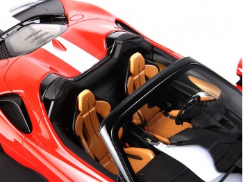 Ferrari SF90 Spider Pack Fiorano BBR Models 1/18 P18198C1 Rosso Corsa 322 con vetrina