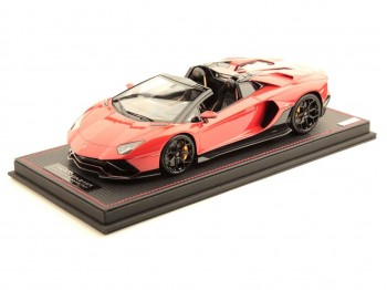 Lamborghini Aventador LP 780-4 Ultimae Roadster MR Collection 1/18 LAMBO051C Arancio Xanto con pack carbonio con vetrina