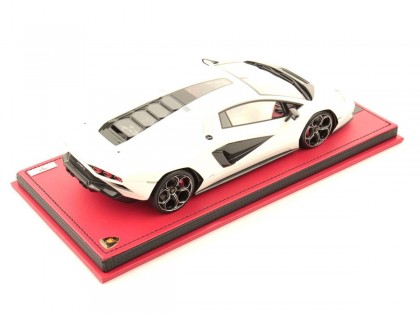 Lamborghini Countach LPI 800-4 MR Collection 1/18 LAMBO052A Blanc Sidéral avec vitrine 2