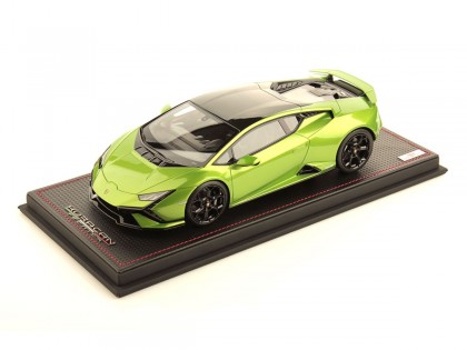 Lamborghini Huràcan Tecnica MR Collection 1/18 LAMBO054A Verde Selvans con vetrina