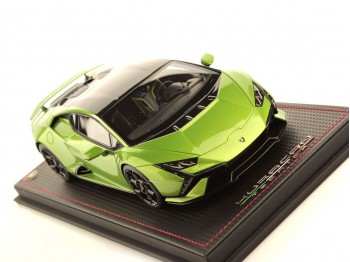 Lamborghini Huràcan Tecnica MR Collection 1/18 LAMBO054A Verde Selvans con vetrina