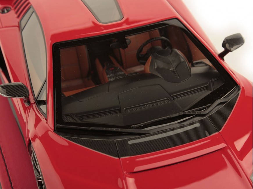Lamborghini Countach LPI 800-4 MR Collection 1/18 LAMBO052B Rosso con vetrina