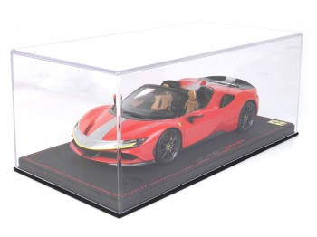 Ferrari SF90 Spider Pack Fiorano BBR Models 1/18 P18198C1 Rosso Corsa 322 con vetrina