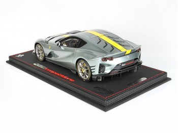 Ferrari 812 Competizione BBR Models 1/18 P18207A Grigio Coburn Metallizzato con vetrina