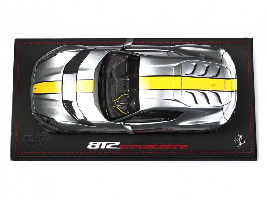 Ferrari 812 Competizione BBR Models 1/18 P18207A Grigio Coburn Metallizzato con vetrina