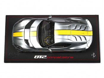 Ferrari 812 Competizione BBR Models 1/18 P18207A Grigio Coburn Metallizzato con vetrina