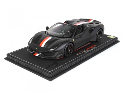 Ferrari 488 Pista Spider Charles Leclerc BBR Models 1/18 P18162CL Nero Opaco con vetrina