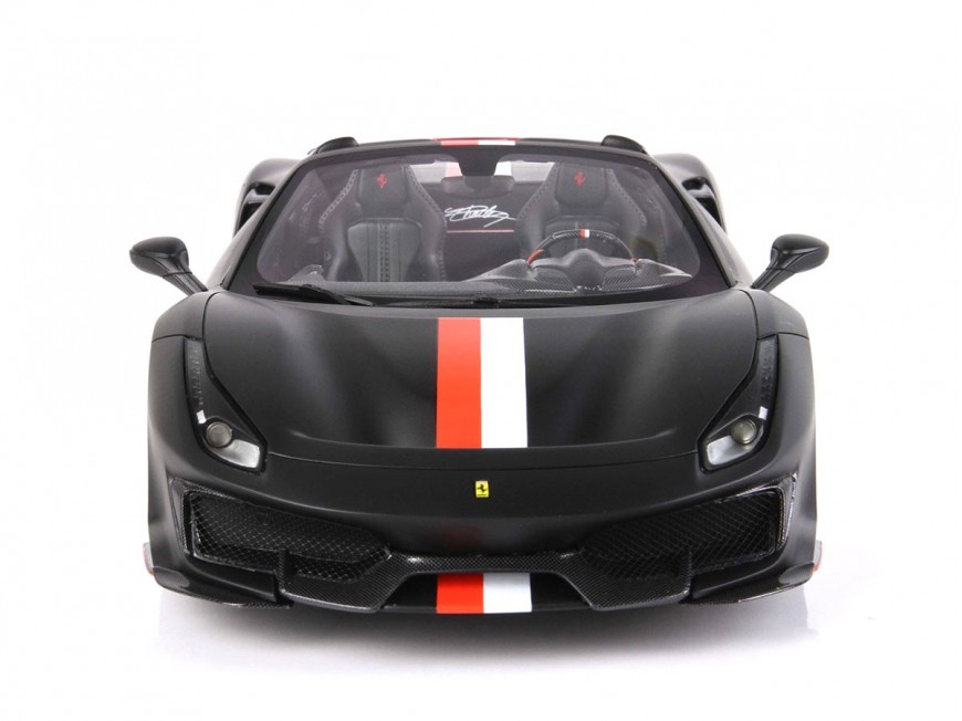Ferrari 488 Pista Spider Charles Leclerc BBR Models 1/18 P18162CL Nero Opaco con vetrina