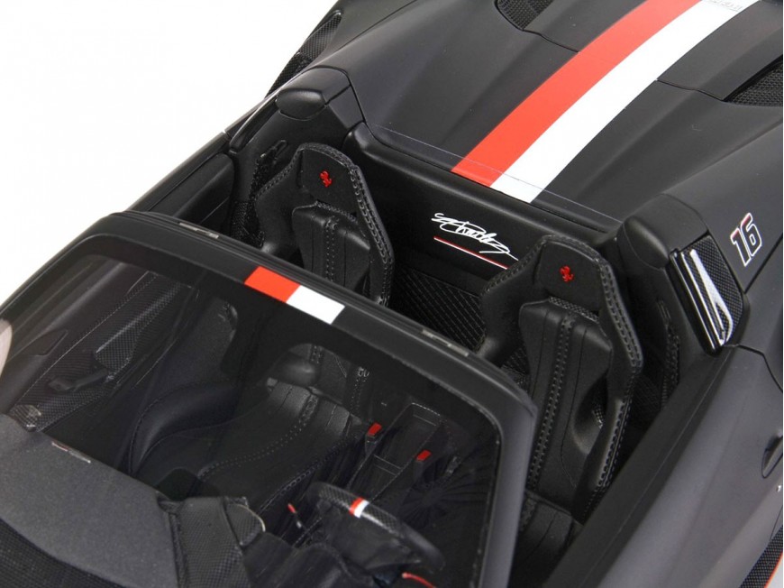 Ferrari 488 Pista Spider Charles Leclerc BBR Models 1/18 P18162CL Nero Opaco con vetrina