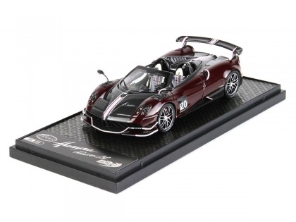 Pagani Huayra Roadster BC BBR Models 1/43 BBRC226C Fibre de Carbone Rouge Foncé et Noire