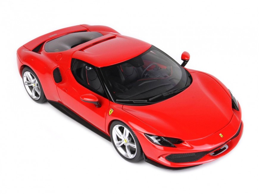 Ferrari 296 GTB BBR Models 1/18 P18210A Rosso Corsa 322 con vetrina