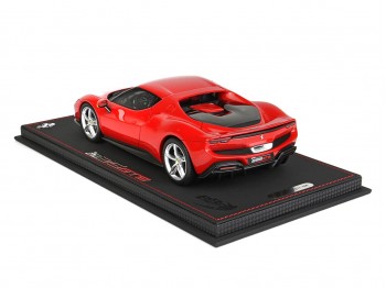 Ferrari 296 GTB BBR Models 1/18 P18210A Rosso Corsa 322 con vetrina