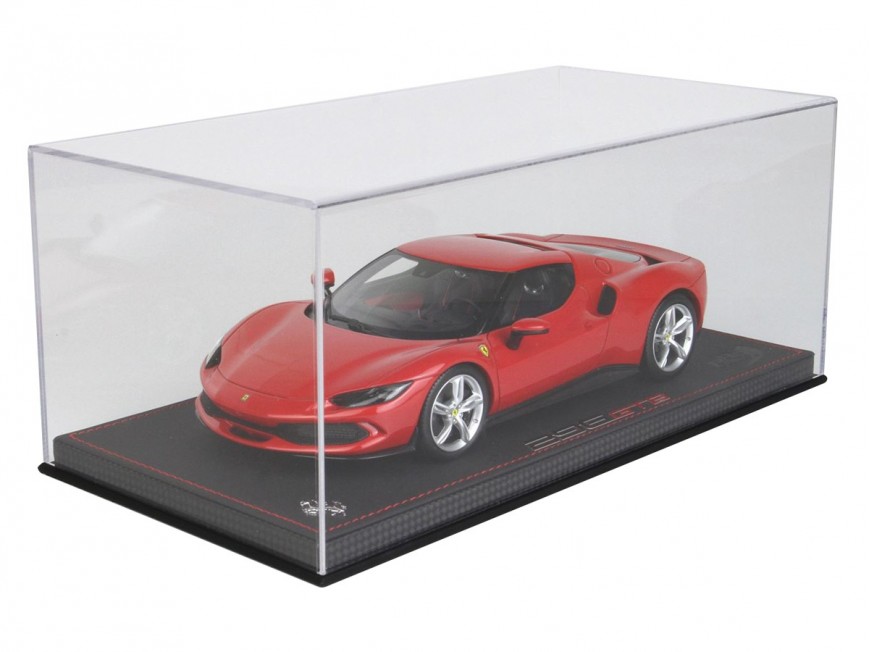 Ferrari 296 GTB BBR Models 1/18 P18210A Rosso Corsa 322 con vetrina