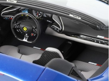Ferrari 296 GTS BBR Models 1/18 P18215F Metallic Corsa Blue with display case