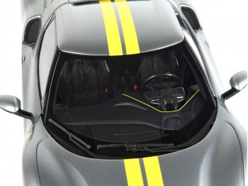 Ferrari 296 GTB Assetto Fiorano BBR Models 1/18 P18211A Metallic Coburn Grey with display case