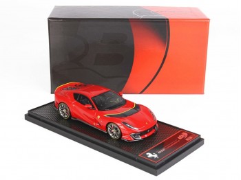 Ferrari 812 Competizione BBR Models 1/43 BBRC259B2 Corsa 322 Red with Fly Yellow horizontal stripe