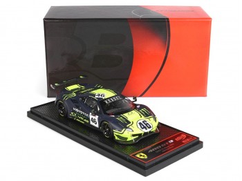Ferrari 488 GT3 Valentino Rossi Team Kessel BBR Models 1/43 BBRC258 Giallo Fluo e Blu Opaco