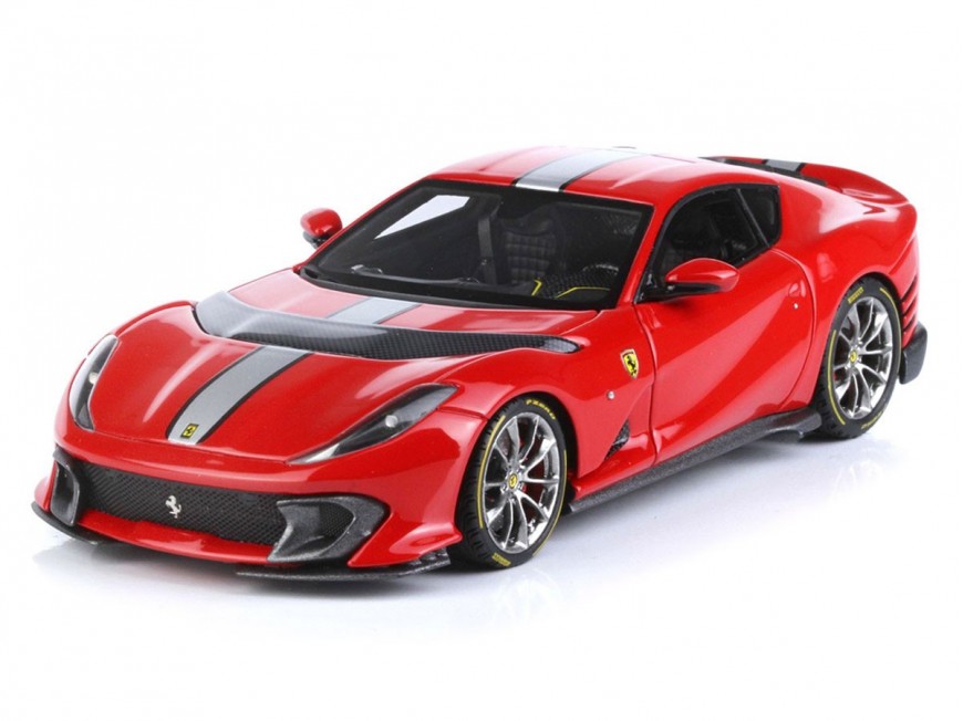 Ferrari 812 Competizione BBR Models 1/43 BBRC259B1 - Rosso Corsa 322 con striscia Argento Nurburgring