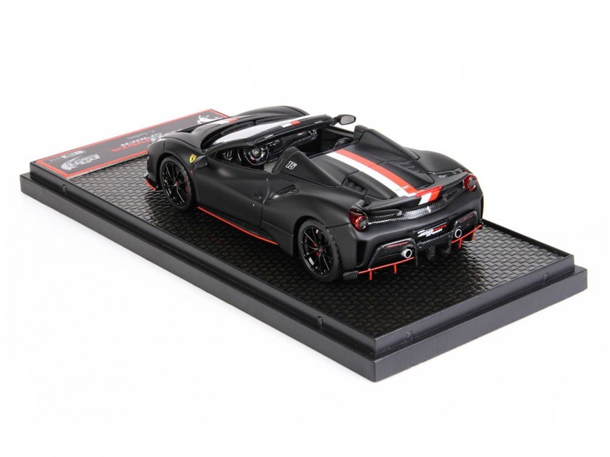 Ferrari 488 Pista Spider Charles Leclerc BBR Models 1/43 BBRC270 Matt Black