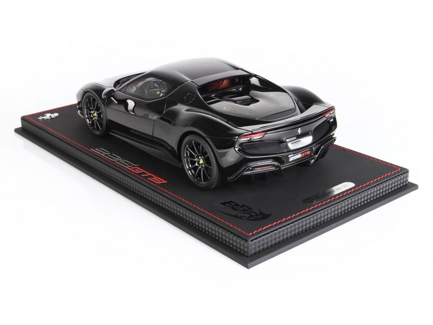 Ferrari 296 GTB BBR Models 1/18 P18210E2 Noir Brillant 1250 avec vitrine