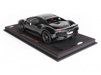 Ferrari 296 GTB BBR Models 1/18 P18210E2 Noir Brillant 1250 avec vitrine