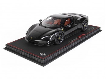 Ferrari 296 GTB BBR Models 1/18 P18210E2 Nero Lucido 1250 con vetrina