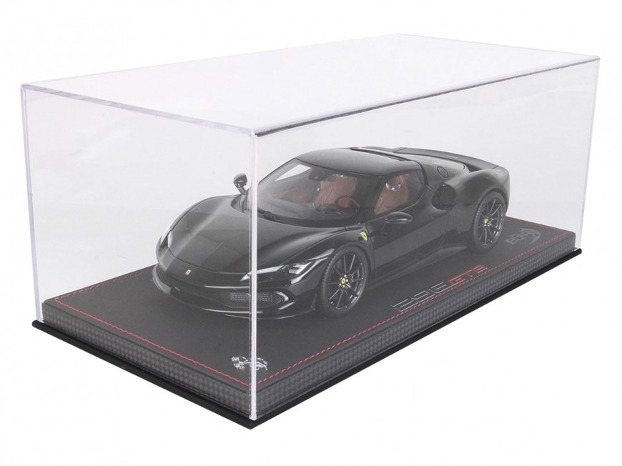 Ferrari 296 GTB BBR Models 1/18 P18210E2 Nero Lucido 1250 con vetrina