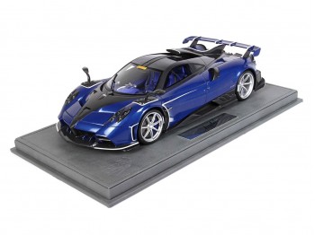 Pagani Imola BBR Models 1/18 P18192A Blue Carbon Fiber with display case