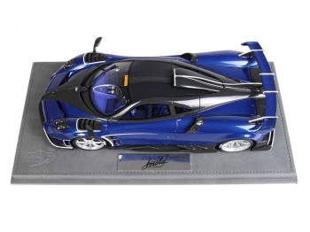 Pagani Imola BBR Models 1/18 P18192A Blue Carbon Fiber with display case