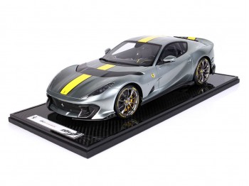 Ferrari 812 Competizione BBR Models 1/12 BBR1215A Grigio Coburn Metallizzato con vetrina