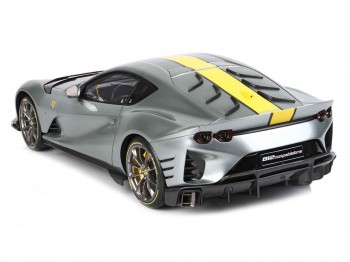 Ferrari 812 Competizione BBR Models 1/12 BBR1215A Metallic Coburn Grey with display case