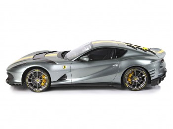 Ferrari 812 Competizione BBR Models 1/12 BBR1215A Metallic Coburn Grey with display case