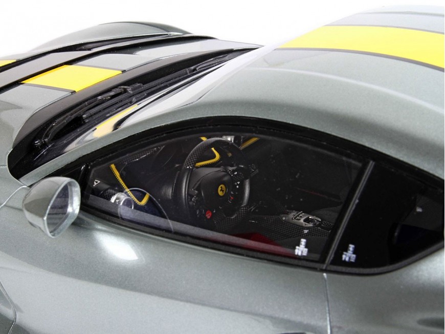 Ferrari 812 Competizione BBR Models 1/12 BBR1215A Metallic Coburn Grey with display case