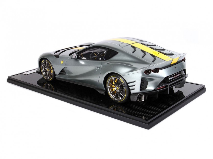 Ferrari 812 Competizione BBR Models 1/12 BBR1215A Grigio Coburn Metallizzato con vetrina