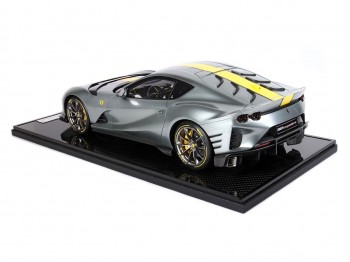Ferrari 812 Competizione BBR Models 1/12 BBR1215A Grigio Coburn Metallizzato con vetrina