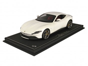 Ferrari Roma BBR Models 1/18 P18185M Metallic Italia White with display case