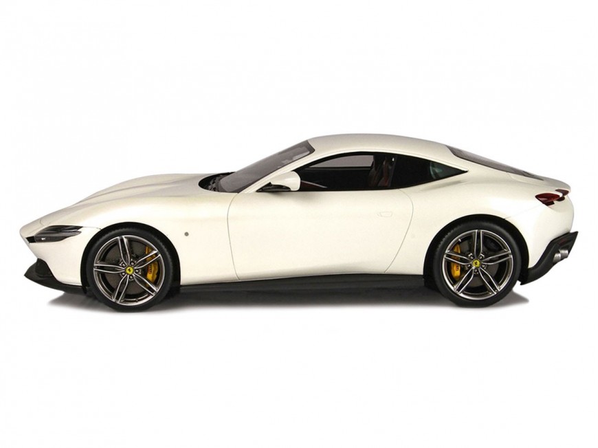 Ferrari Roma BBR Models 1/18 P18185M Bianco Italia Metallizzato con vetrina