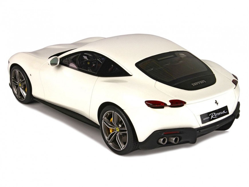 Ferrari Roma BBR Models 1/18 P18185M Bianco Italia Metallizzato con vetrina