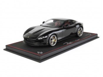 Ferrari Roma BBR Models 1/18 P18185MB Daytona Black with display case