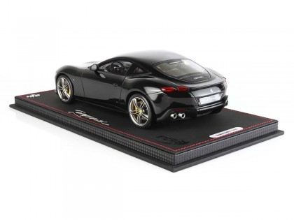 Ferrari Roma BBR Models 1/18 P18185MB Nero Daytona con vetrina 2