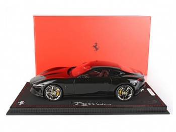 Ferrari Roma BBR Models 1/18 P18185MB Daytona Black with display case