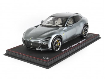 Ferrari Purosangue BBR Models 1/18 P18231A Grigio Titanio Metallizzato tetto panoramico con vetrina