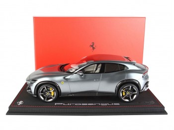 Ferrari Purosangue BBR Models 1/18 P18231A Grigio Titanio Metallizzato tetto panoramico con vetrina