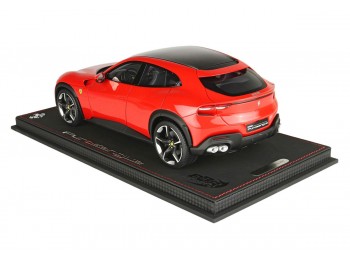 Ferrari Purosangue BBR Models 1/18 P18219B Rosso Corsa 322 con vetrina
