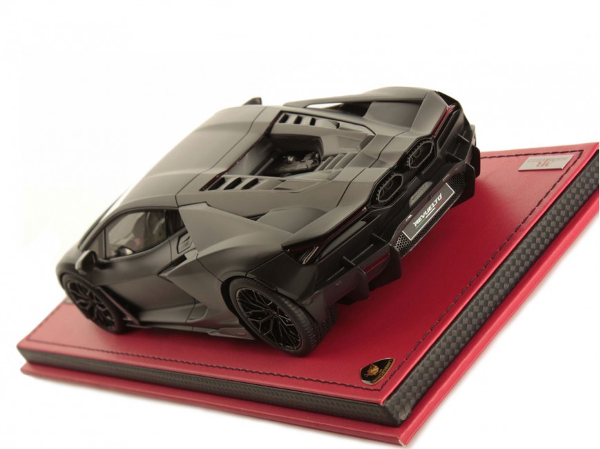 Lamborghini Revuelto MR Collection 1/18 LAMBO058F Nero Nemesis Opaco con vetrina